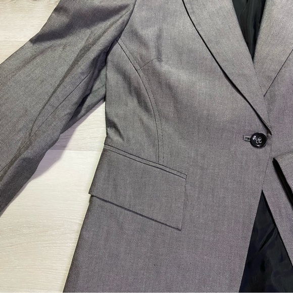 Vintage Banana Republic 100%Cotton Lined One Button gray Blazer, Size 8 - Picture 7 of 13